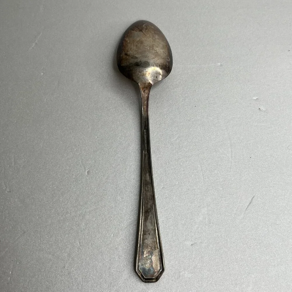 Wm Rogers & Sons AA 8”Serving Spoon MAYFAIR Pattern‎ Silver Plate Antique